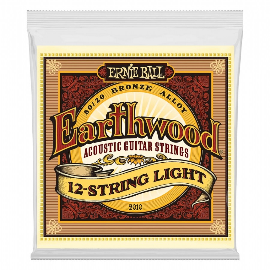 Ernie Ball 2010 12-String Earthwood Light 80/20 Bronze Takım Tel 12 Telli Akustik Gitar Teli 009-046