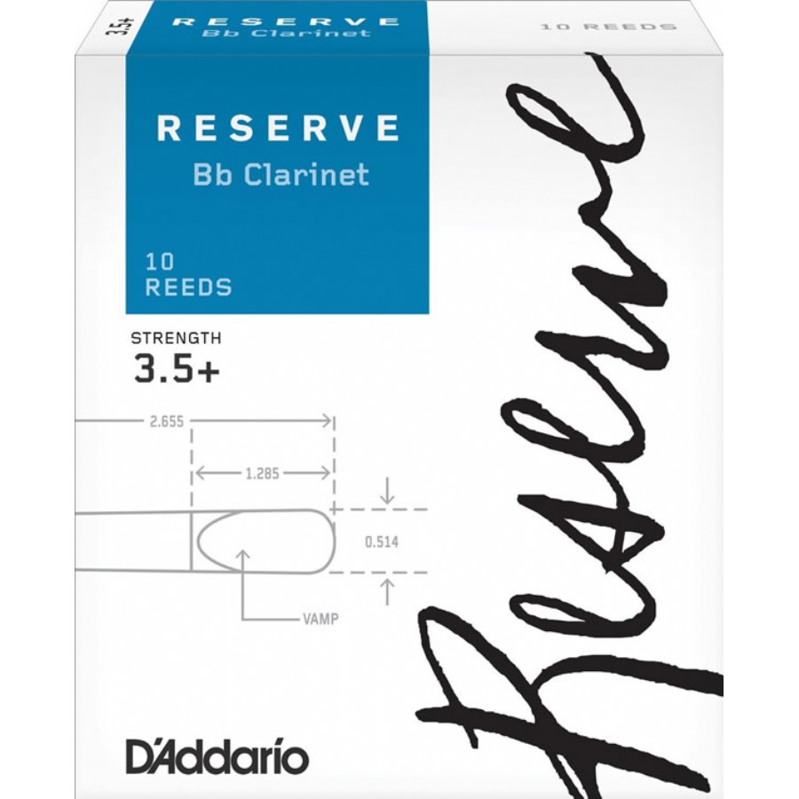 DAddario DCR10355 Reserve Clarinet Reeds 3.5+ Bb Klarnet Kamışı