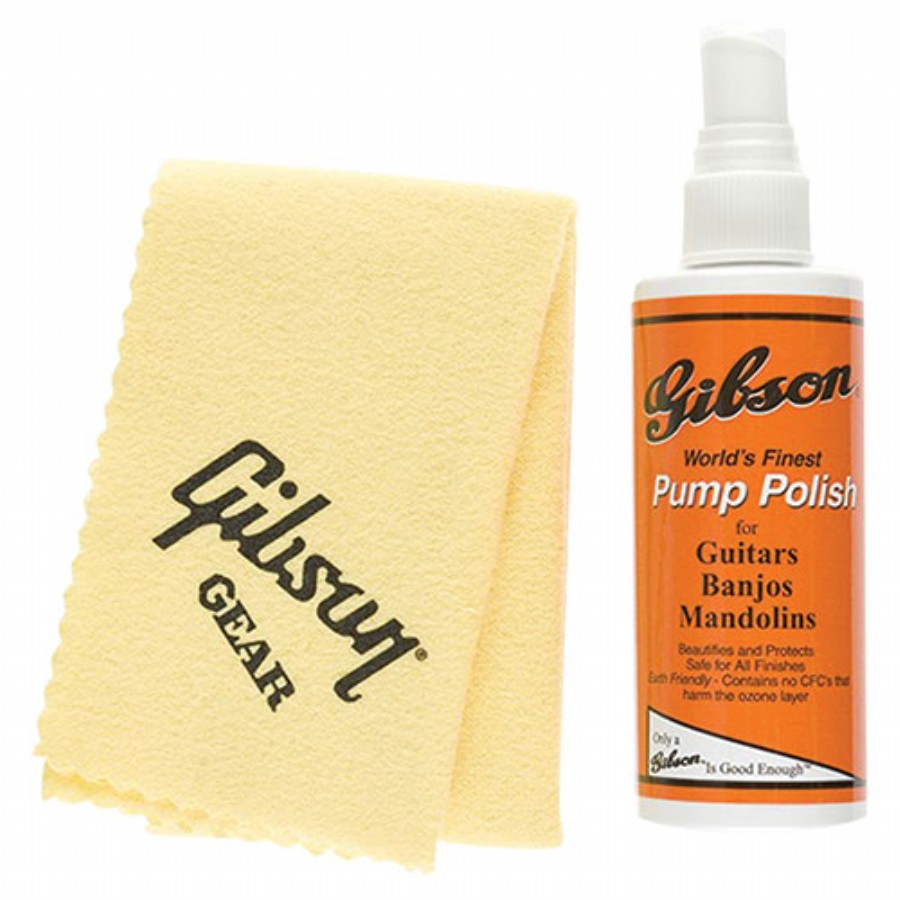 Gibson Pump Polish And Standard Polish Cloth Combo AIGG-950 Gitar Temizlik Bakım Seti