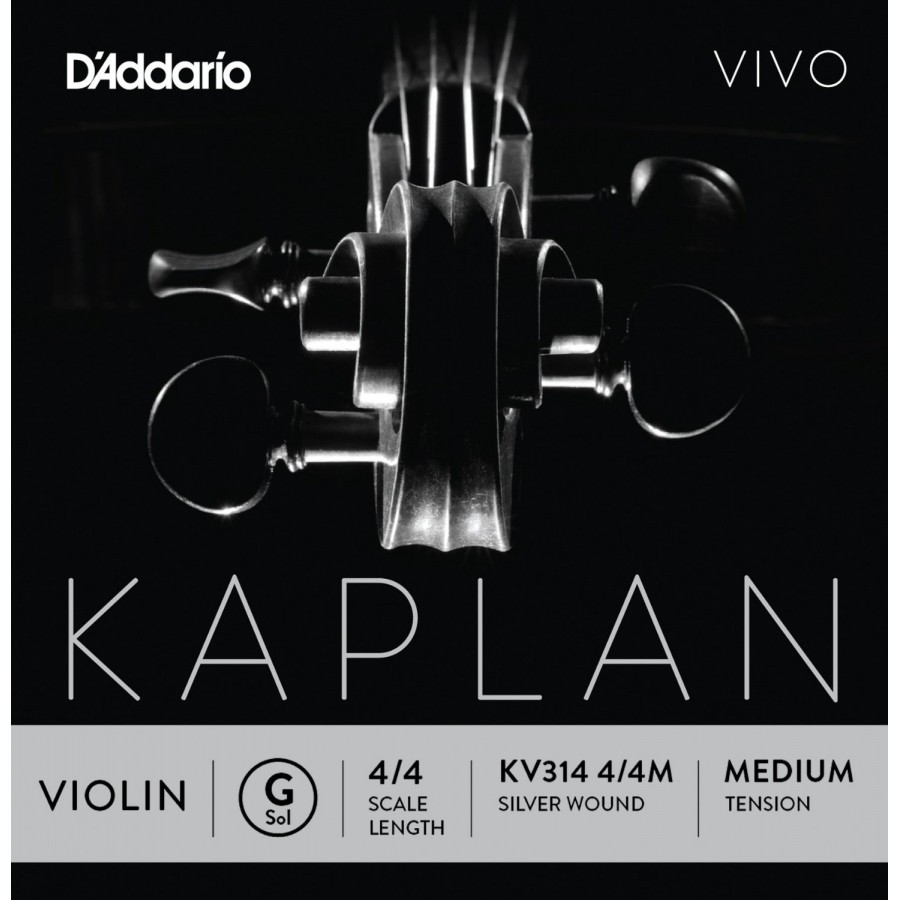 D'Addario Kaplan Vivo Series Violin String G (Sol) Medium Tek Tel - KV314 Keman Teli