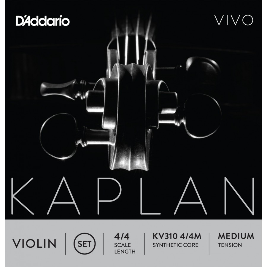 D'Addario Kaplan Vivo Series Violin String Set - 4/4 Medium - KV310 4/4M Keman Teli