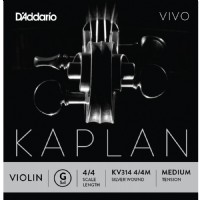 D'Addario Kaplan Vivo Series Violin String G (Sol) Medium Tek Tel - KV314