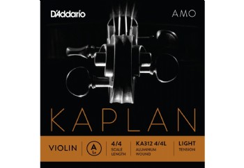 D'Addario Kaplan Amo Series Violin String KA312 4/4L Aluminum Wound Light Tension A (La) Tek Tel - Keman Teli