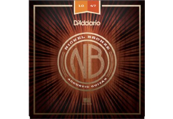 D'Addario NB1047 Nickel Bronze Acoustic Guitar Strings, Extra Light, 10-47 Takım Tel -  Akustik Gitar Teli 010-047