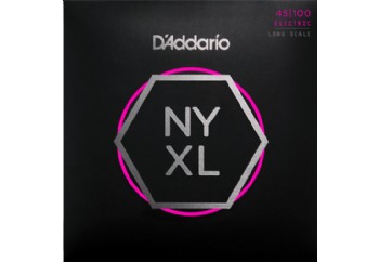 D'Addario NYXL45100, Set Long Scale, Regular Light, 45-100 Takım Tel - Bas Gitar Teli 045-100