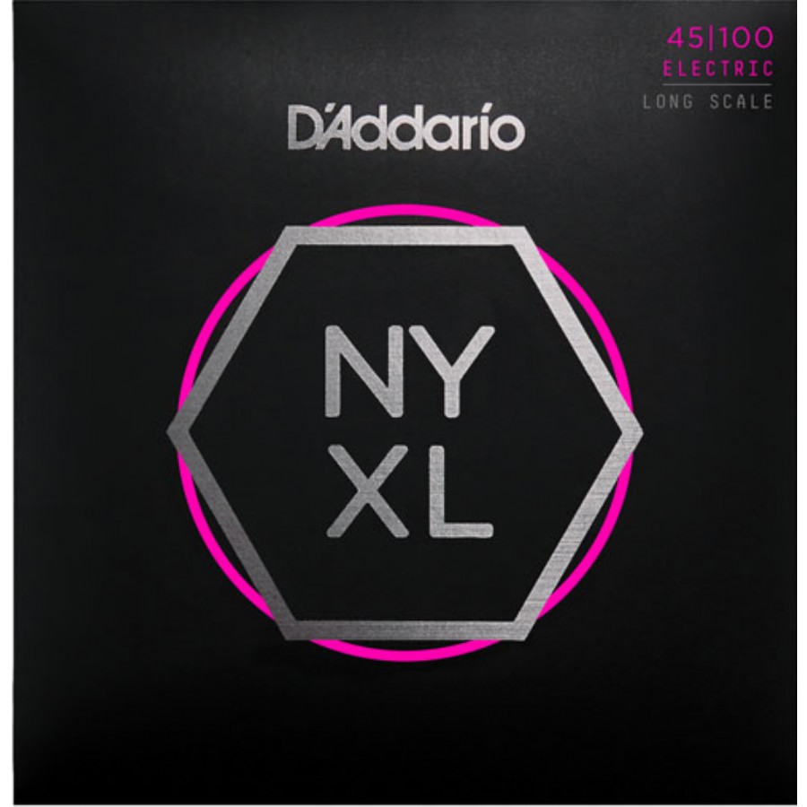 D'Addario NYXL45100, Set Long Scale, Regular Light, 45-100 Takım Tel Bas Gitar Teli 045-100