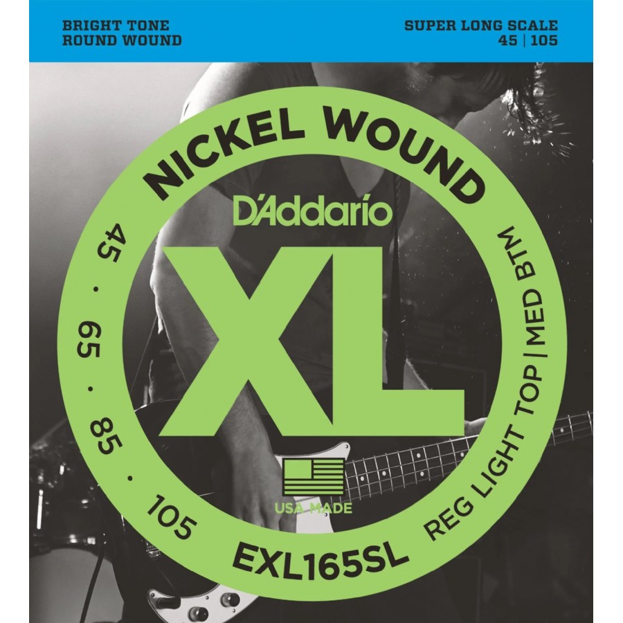 DAddario EXL165SL Takım Tel Bas Gitar Teli 045-105