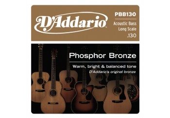 D'Addario PBB130 Phosphor Bronze Acoustic Bass Single Strings Long Scale Tek Tel - Akustik Bas Gitar Tek Tel  .130