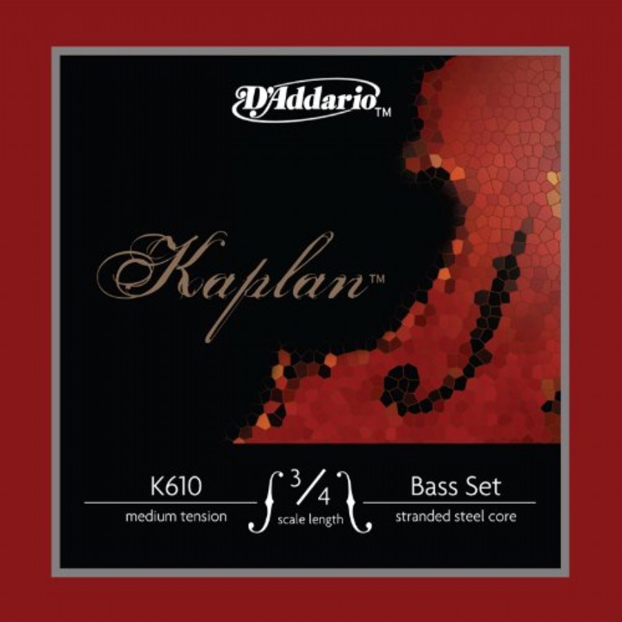 D'Addario K610 3/4M Kaplan Bass String Set Medium Tension Takım Tel Kontrbas Teli 3/4
