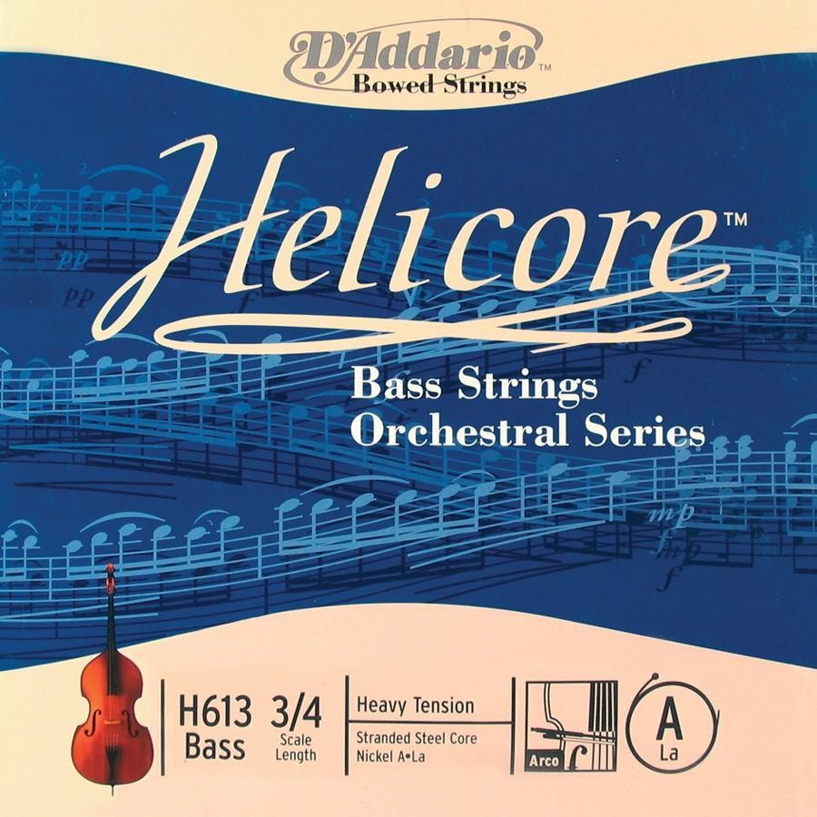 D'addario H613 Helicore 3/4 Nickel Double Bass String - Medium A (LA) - Tek Tel Kontrbas Teli