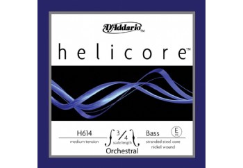 D'Addario Bowed H614 3/4M Helicore Orchestral Bass Single - Medium E (Mi) - Tek Tel - Kontrbas Teli