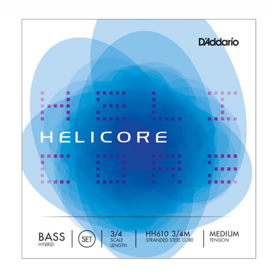 D'Addario HH610 3/4M Helicore Hybrid Double Bass String - Medium Takım Tel 3/4 Kontrbas Teli