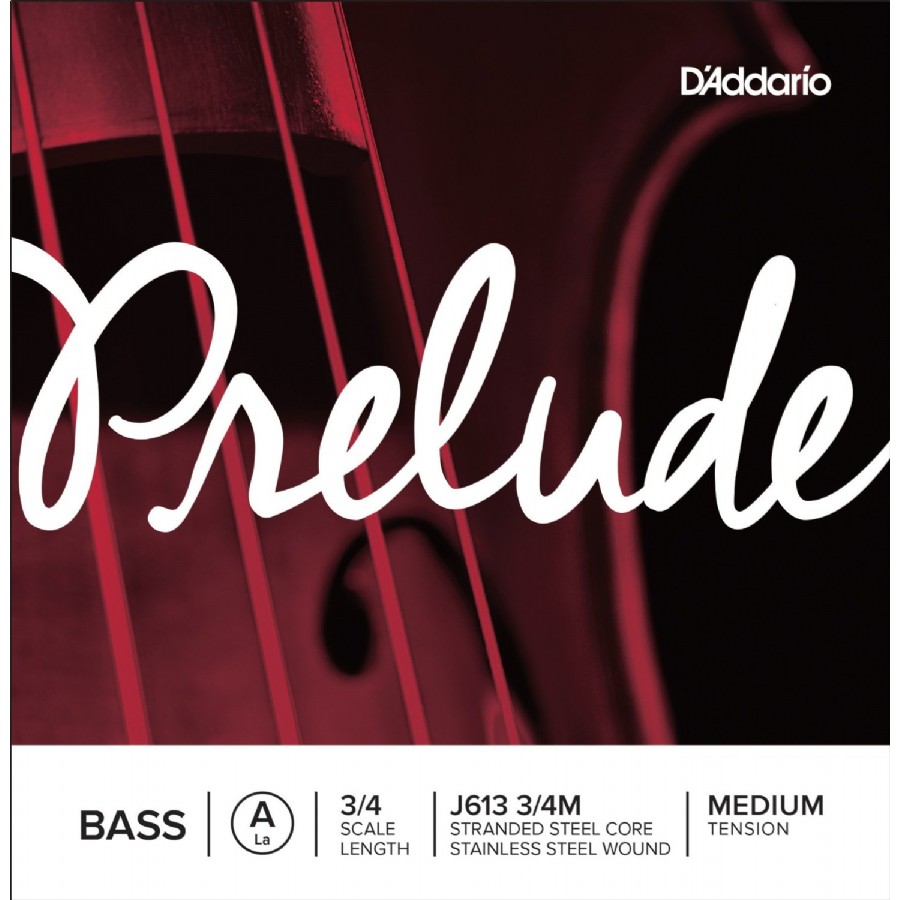 D'addario J613 3/4M Prelude Bass Single A String 3/4 Medium A (La) - Tek Tel Kontrbas Teli