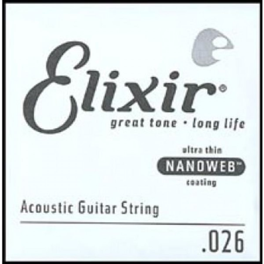 Elixir Wound Acoustic Single .026w Tek Tel Akustik Gitar Tek Tel