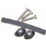 Graphtech PT-5001-00 Black TUSQ XL Slotted Nut & Retainer Pack Elektro Eşik ve String Tree Seti