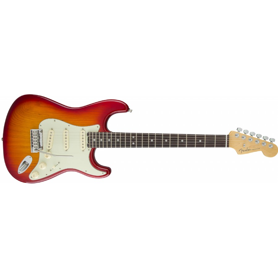 Fender American Elite Stratocaster Aged Cherry Burst (Ash) - Rosewood Elektro Gitar