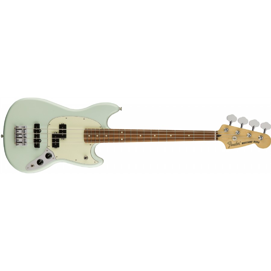 Fender mustang outlet bass white