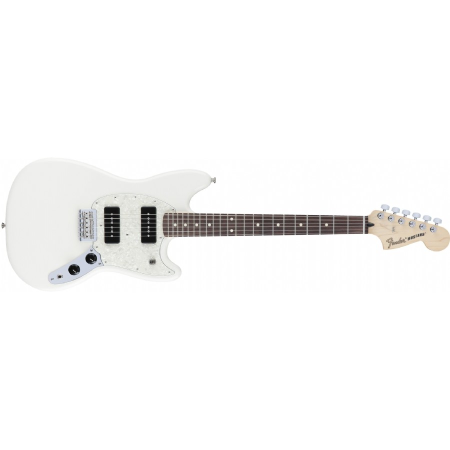 Fender Mustang P90 RW Olympic White Elektro Gitar