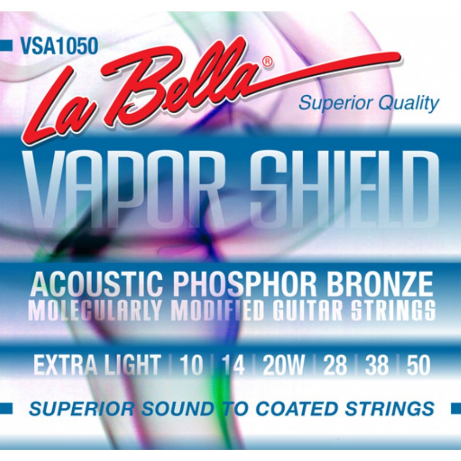 La Bella VSA1152 Vapor Shield Acoustic Guitar Strings, Custom Light Takım Tel Akustik Gitar Teli 011-052