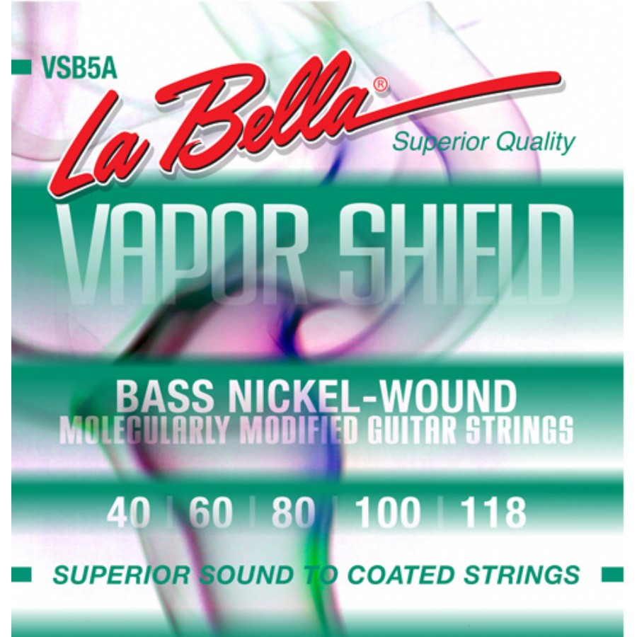 La Bella VSB5A Vapor Shield Bass Strings Takım Tel 5 Telli Bas Gitar Teli 040-118