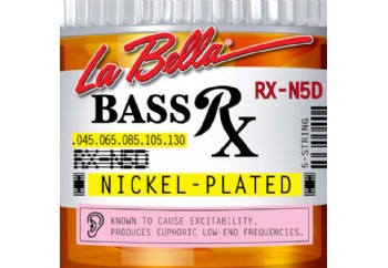 La Bella RX-N5D Rx Nickel-Plated Takım Tel - 5 Telli Bas Gitar Teli 045-130