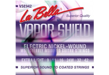 La Bella Vapor Shield VSE942 Extra Light Takım Tel -  Elektro Gitar Teli 009-042