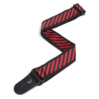 DAddario Woven Straps, Indie 50SJP03 Striped Jaquard on Polypro, Red