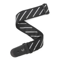 DAddario Woven Straps, Indie T20W1409 Tie Stripes, - Black & Grey