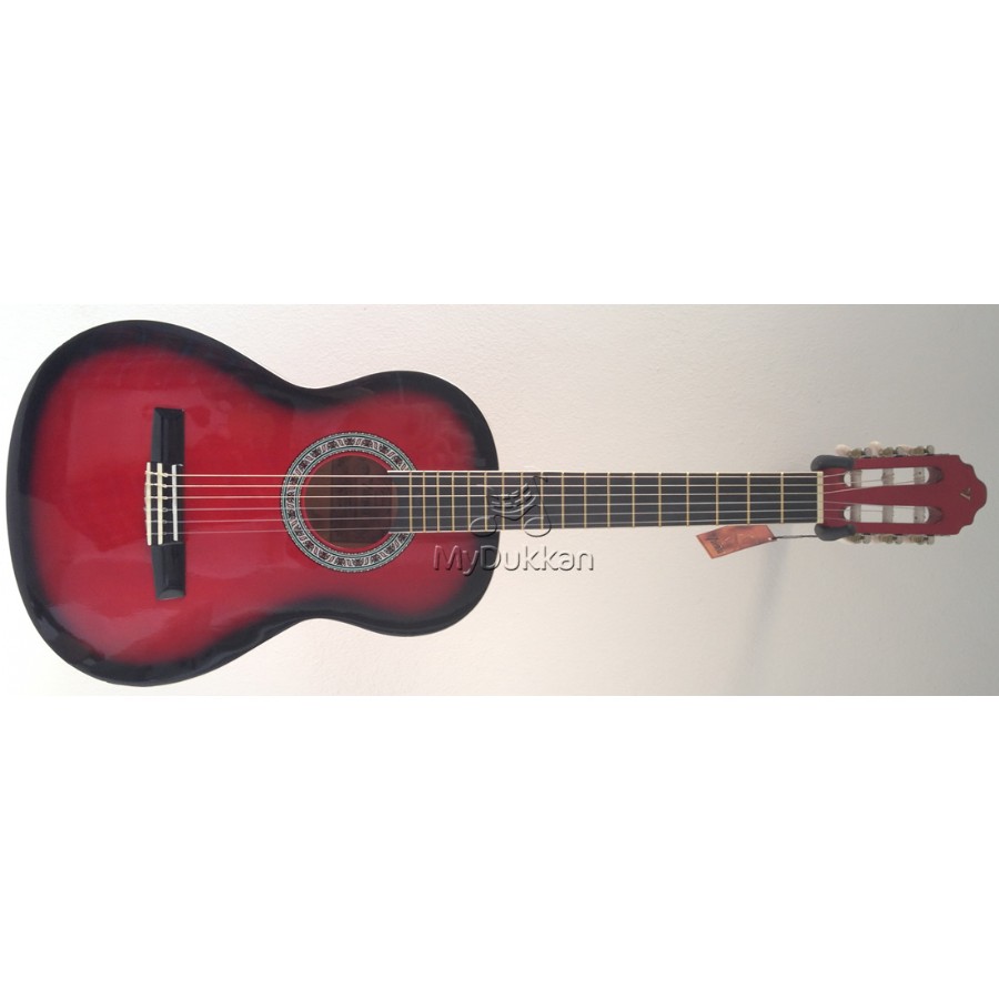 Valencia CG160 3/4 (11-13 yaş grubu) - RDS - Kırmızı 1/4 Klasik Gitar