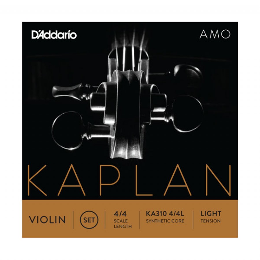 D'Addario Kaplan Amo KA310 4/4L Violin Set, Light Tension Takım Tel Keman Teli