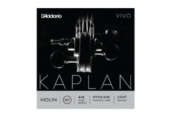 D'Addario Kaplan Vivo KV310 4/4L Violin Set, Light Tension Takım Tel - Keman Teli