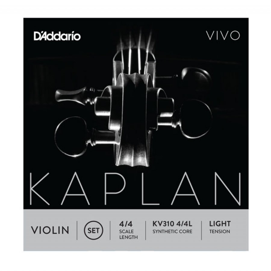 D'Addario Kaplan Vivo KV310 4/4L Violin Set, Light Tension Takım Tel Keman Teli
