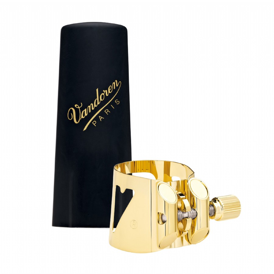 Vandoren LC07P Optimum Ligature and Plastic Cap for Alto Saxophone Gilded Alto Saksofon Ligatür&Kapak