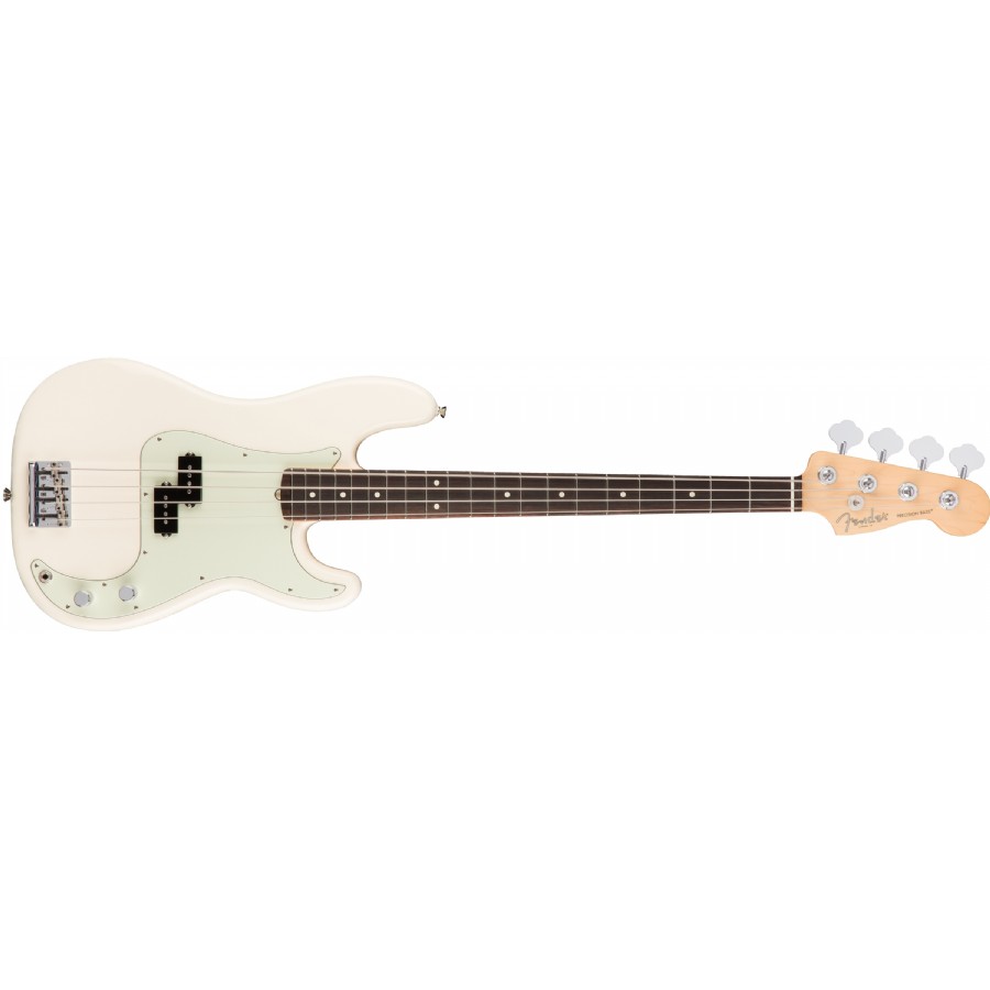 Fender American Professional Precision Bass Olympic White - Rosewood Bas Gitar