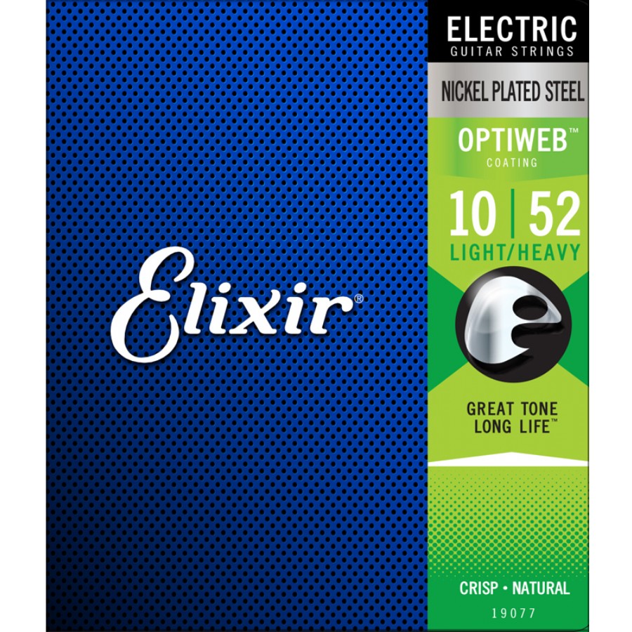 Elixir Electric Nickel Plated Steel With Optiweb Coating 19077 Takım Tel Elektro Gitar Teli 010-052