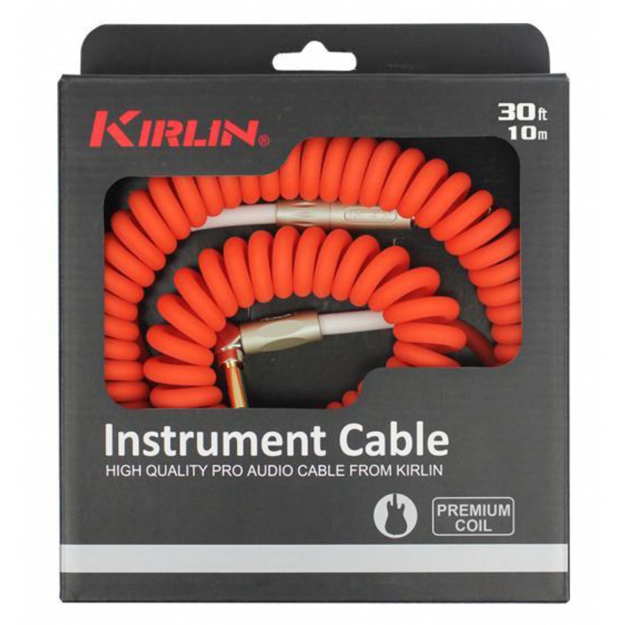 KIRLIN IMK-202PFGL Premium Coil Instrument Cable 10 metre Enstrüman Kablosu (10m)