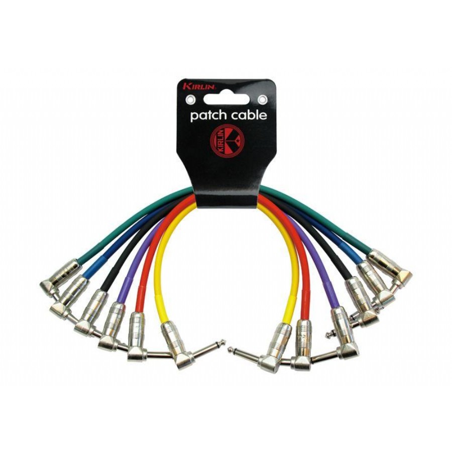 KIRLIN IP6-243PN /6 Pack Cable 30 santim Pedal Ara Kablosu - 6'lı Set