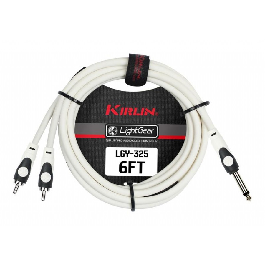 KIRLIN LGY-325-2 LightGear Y-Cable 2 metre 1/4 inch Mono Plug - 2x RCA Plug (2mt)