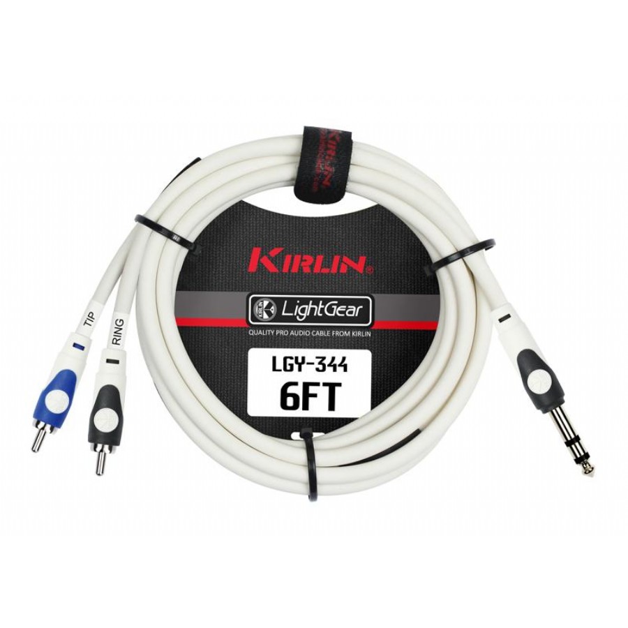 KIRLIN LGY-344-2 LightGear Y-Cable 2 metre 1/4 inch TRS Plug - 2x RCA Plug Y-kablo (2mt)