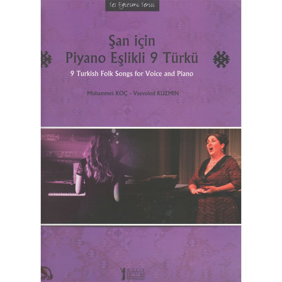 Şan İçin Piyano Eşlikli 9 Türkü Kitap Vsevolod Kuzmin, Muhammet Koç