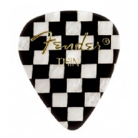 Fender 351 Shape Graphic Picks Checker - Thin - 1 Adet