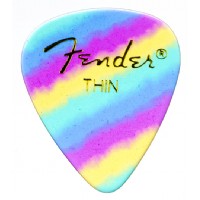 Fender 351 Shape Graphic Picks Rainbow - Thin - 1 Adet
