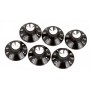 Fender Pure Vintage Black-Silver Skirted Amplifier Knobs 1 Adet Amfi Düğmesi