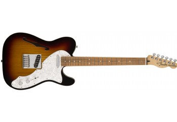 Fender Deluxe Telecaster Thinline 3-Color Sunburst - Pau Ferro - Elektro Gitar
