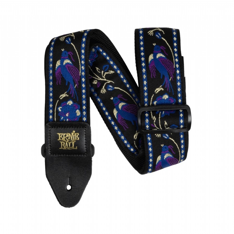 Ernie Ball Jacquard Guitar Straps P05371 - Purple Pleasant Pheasant Gitar Askısı