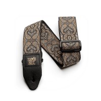Ernie Ball Jacquard Guitar Straps P04163 - Gold & Black Paisley