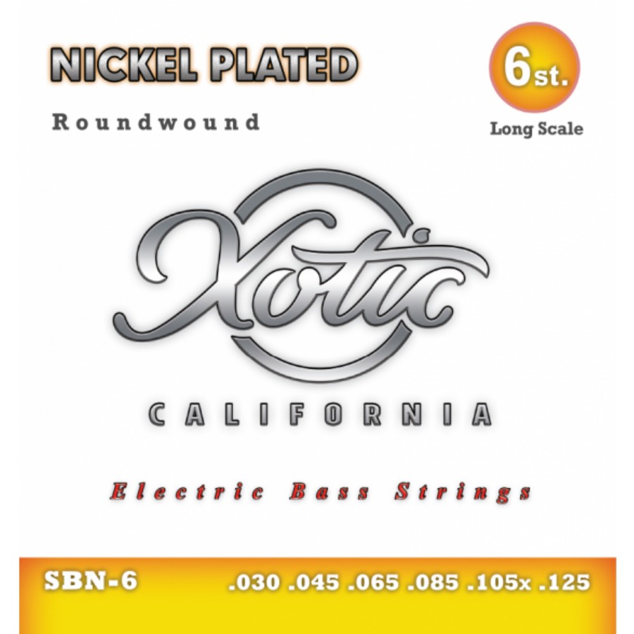 Xotic SBN-6 Nickel Plated Takım Tel 6 Telli Bas Gitar Teli 030-0125