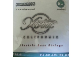 Xotic SBS-5 Stainless Steel - 5 Telli Bas Gitar Teli 045-0125
