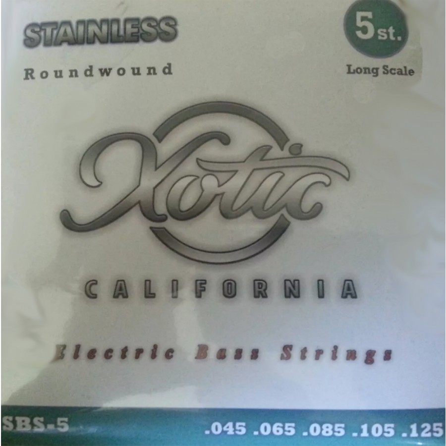 Xotic SBS-5 Stainless Steel 5 Telli Bas Gitar Teli 045-0125