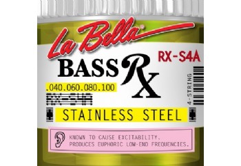 La Bella RX-S4A Bass Rx Stainless Steel Strings, Custom - Bas Gitar Teli 040-100